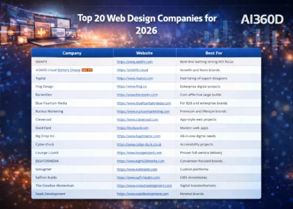 20 BEST WEB DESIGN COMPANIES 2026